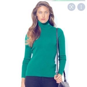Ralph Lauren ribbed turtleneck green sweater L